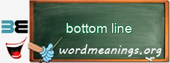 WordMeaning blackboard for bottom line